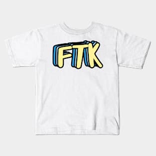 FTK For The Kids - Blue and Gold Kids T-Shirt